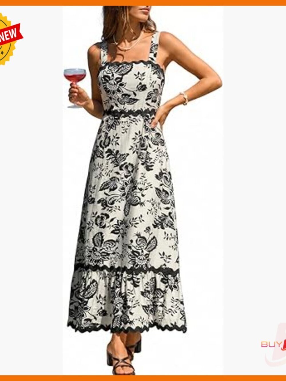 Sleeveless Maxi Dress Flowy Boho Floral Sundress Wedding Guest Beach